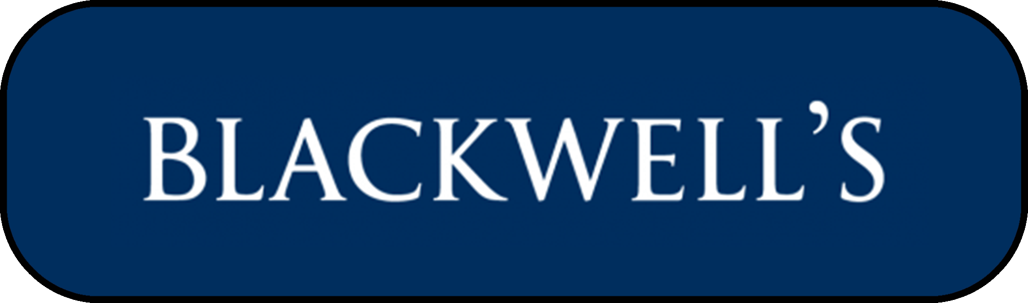 Logo of Blackwell's on a blue background